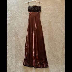 Bronze Prom/Evening Gown Juniors Size 5 with Purse